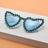 Gafas de sol de nuevo amor transfronterizas 2023 moda clásico forma de corazón estación internacional explosiones gafas de sol de diamantes
