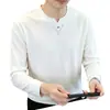 Sudadera base ligera casual para hombre de otoño/invierno transfronteriza con bordado texturizado, corte holgado, transpirable, cuello redondo, mangas largas