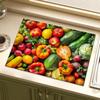 Alfombrilla de drenaje para cocina, alfombrilla absorbente de diatomeas suave para encimeras, alfombrilla para secar cuencos y palillos, posavasos para mesa de lavado, alfombrilla estilo fruta
