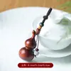 Llavero Colgante de Calabaza Pequeña Tallada Personalizado de Palo de Rosa y Sándalo Verde Artesanía Versátil Brillante Colgante Pequeño de Calabaza