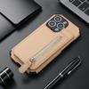Para iphone11Pro bolsa para cartão capa de celular aba com zíper XSMax padrão de fibra de cartão capa protetora para comércio exterior