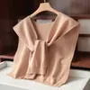 Chal de Lana Pura 100% Lana Cálido y Agradable para la Piel Estilo Elegante Versátil Estilo de Oficina de Gama Alta para Otoño e Invierno