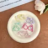 Joyería Coreana Niños Banda de Goma Plateada con Lazo Banda para el Cabello Anillo para el Pulgar de Perla Diadema Trenzada Cuerda para el Cabello de Bebé
