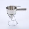 Ferramenta de bolas de polvo cone de funil de aço inoxidável combinando com separador de pasta de prateleira funil de cozinha de bolas de peixe