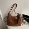 Bolsa de Ombro Nova Estilo Primavera 2026 Retrô Fashionável e Elegante de Aparência Sofisticada para Trabalhadores de Escritório no Trajeto Bolsa Tote Retrô