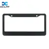 Marco para placa de matrícula estándar americano de venta caliente para comercio exterior, material de aleación de aluminio, marco para placa de matrícula negro y plateado, selección de múltiples artesanías, soporte para LOGO