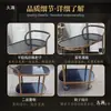Carrito de Bar Móvil de Acero Inoxidable de Doble Capa Carrito de Entrega de Comida para Hotel Restaurante Carrito Pequeño para Servicio de Té de Cocina Pastel de Cumpleaños