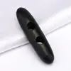 Botones de oliva de madera de doble agujero para abrigos de cachemira infantiles, gabardinas de lana y suéteres, con extremos redondeados, botones de imitación de cuerno