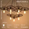 Lámpara de araña de tres cabezas estilo industrial retro americano para restaurante, barbería, cafetería, bar, mesa de billar, accesorio de iluminación vintage de arte de hierro