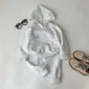 Conjunto de sudadera con capucha para niños, sudadera tie-dye de moda para niños y pantalones de chándal, conjunto de dos piezas con sudadera con capucha tipo pullover para bebé, otoño e invierno