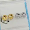 Accesorios para Pendientes DIY, Zirconia Microincrustada de Lujo Ligero, Bases para Pendientes de Perla de Alta Gama para Mujer, Productos Semiacabados Versátiles para Pendientes Chapados en Oro