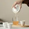 Juego de Té de Viaje de Orquídea Phalaenopsis Pintado a Mano Taza de Té de Cerámica Portátil Taza de Té Rápida para Exteriores Souvenir de Negocios con Logo