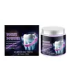 Pó Clareador de Dentes Roxo protege suavemente as gengivas, limpa os dentes, remove manchas amarelas e de tabaco, e melhora o mau hálito.