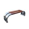Banco de Parque Banco Largo Exterior Madera Anticorrosiva Acero Inoxidable Patio Descanso Impermeable Protección Solar Taburete de Hierro Exterior