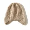 Nuevo Gorro de Cachemira de Color Sólido Otoño/Invierno 2023 para Hombres y Mujeres, Gorro Cálido de Lana Tejida con Protección para los Oídos, Gorro de Aviador