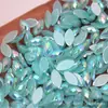 Rhinestones Acrílicos Cor Ab Olho de Cavalo 4*8mm com Fundo Plano para Decoração de Joias, Maquiagem Facial, Adesivos de Sobrancelha, Materiais DIY