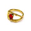 Anillo de Diamantes con Diseño Nicho Ins de Estilo Japonés y Coreano, Hueco de Doble Capa con Incrustaciones en Forma de Gota, Anillo de Dedo Distintivo de Moda de Lujo Ligero para Mujer