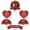 Ins estilo balão de casamento arco adesivos cartão papel Xi personagem romântico quarto de casamento vestir-se Adesivos suprimentos terno