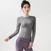 Ropa Deportiva para Fitness Tops para Correr Secado Rápido Manga Larga para Mujer Aspecto Adelgazante Transpirable y Elástica Ropa de Entrenamiento para Pilates Yoga
