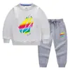 Nova coleção primavera e outono 2023 roupas infantis transfronteiriças suéter infantil calça conjunto de duas peças comércio exterior bebê algodão manga longa terno