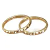 Anillo Retro Francés de Acero de Titanio para Mujer, Anillo Fino de Color Dorado y Plateado con Remaches de Engranaje de Nicho, Anillo Chapado en Oro que Conserva el Color