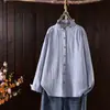 Camisa de Gasa de Doble Capa de Algodón Puro con Cuello de Encaje Zhi Ran para Mujer Primavera 2026 Nuevo Estilo Cuatro Colores Botones Rojos Camisa Top