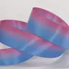 Cinta de Poliéster Color Arcoíris de 2.5 cm Impresa por Ambos Lados Flor Cinta para Empaque Cinta Tejido de Poliéster Encriptado