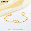 Nova Pulseira de Aço Inoxidável Coração de Amor para Mulheres, Joia Pulseira de Aço Titânio Zircônia de Luxo Leve Nicho de Alto Padrão Que Não Desbota