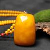 Dropshipping Transmisión en Vivo Ámbar Grasa de Pollo Amarillo Piedra Cera de Abejas Vieja Colgante Gota de Agua Collar de Ámbar Sangre para Hombre y Mujer Marca Wushi