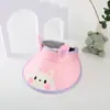 Sombrero de bebé de ala grande de dibujos animados, sombrero de copa vacío, sombrero de protección solar de verano para niños y niñas, sombrero de protección solar para niños, sombrero plegable