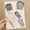 Pasador de Pelo en Forma de U con Perlas para Mujer, Pinza para Moño, Herramienta de Peinado, Pasador Fijo, Nuevo Estilo Chino, Accesorio de Cabello de Alta Gama