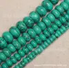 6-12mm Fio Preto Contas de Turquesa Roda Sintética Contas Soltas DIY Joias Pulseira Colar Miçangas Acessórios Semi-Acabados