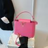 Bolsa Carteiro de Alta Qualidade Pequena Quadrada para Mulheres 2025 Novo Estilo Simples Versátil Bolsa de Ombro Bolsa Transversal Fashion para Mulheres