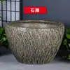 Jarrón de Tanque de Peces Dorados de Cerámica Jingdezhen para Loto Nenúfar Tortuga Koi Caligrafía y Pintura Tanque Tanque de Agua Extra Grande Patio Sala de Estar