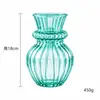 Jarrón de Vidrio Calabaza Rayado Retro Decoración Simple para el Hogar Arreglo de Flores Secas Flores Hidropónicas