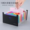 Carpeta de acordeón arcoíris A6 mini de tres lados transfronteriza con 13 compartimentos, gran capacidad, cordón, portarrecibos, en stock
