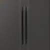 Manija de Puerta de Hotel para Salón de Banquetes Manija para Puerta Corredera de Cristal sin Marco de Doble Apertura Manija Lista para Usar Color Nogal