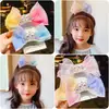Grampo de cabelo coroa fofo para bebê e crianças, grampo de cabelo laço, nova tiara de malha tridimensional de princesa, acessórios de cabelo para meninas