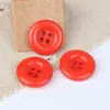 Venda Direta de Fábrica de Botões Coloridos de Resina para Casacos e Jaquetas de Algodão, Botões de Quatro Furos com Borda Larga, Botões Decorativos Versáteis para Costura Manual DIY