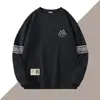 Moletom masculino de outono e inverno, solto e grosso, sem zíper, gola redonda, camiseta de manga comprida, tamanho grande, moderno e versátil