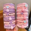 Gomas para el Cabello de Niñas, Bandas Elásticas, Gomas Bonitas para el Cabello de Niñas Pequeñas, Diademas de Bola Estilo Coreano para Niñas, Cuerdas Sencillas de Colores