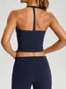 Top de yoga com bojo, gola halter, maciez de nuvem, amigo da pele, top esportivo para Pilates, adequado para corrida e academia, lindo design nas costas 62111
