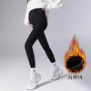 Leggings de Maternidade para Outono e Inverno, Forrados com Fleece e Espessados, Adequados para Usar na Rua, Calças Longas de Inverno Femininas, Calças de Algodão com Lã de Cordeiro, Cintura Alta para Gravidez