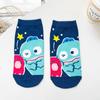 Calcetines Cortos Finos de Verano para Mujer Ins Todo Combinable Estilo Universitario de Niña Japonesa Dibujos Animados Pez Feo Calcetines de Barco para Transfronterizo