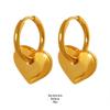 Estilo europeu e americano ins Aço Inoxidável Brinco Brinco Amor 18K Ouro Coração Pingente Brincos Moda Personalidade Brincos Femininos