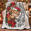 Ternero de Navidad Vaca Linda Vaca Vaca Manchada Múltiples Estilos Tema Navideño Manta de Franela Polar Siesta de Oficina Dibujos Navideños
