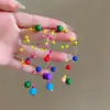 Pendientes de Borla Florales de Cuentas de Colores para Mujer 2025 Nuevas Explosiones Pendientes Atmosféricos Pendiente de Chica Dulce de Principios de Primavera