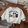 Sudadera de Dibujos Animados de Perro para Niños y Niñas de Primavera y Otoño Nueva 2025 Estilo Primavera y Otoño Estilo Occidental Más Fácil de Combinar Manga Larga Holgada Moda Top de Moda