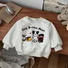 Sudadera de Dibujos Animados de Perro para Primavera y Otoño para Niños y Niñas, Nuevo Estilo Primavera y Otoño 2025, Top de Manga Larga Holgado a la Moda Versátil
