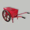 Caminhão basculante de duas rodas para canteiros de obras, com rodas infláveis, vermelho, veículo completo 33,5 kg caminhão basculante de alta resistência para canteiros de obras